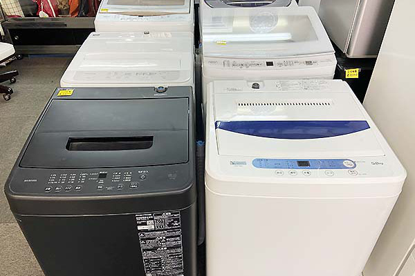 万能屋店頭 ブラックも入荷 各メーカー洗濯機